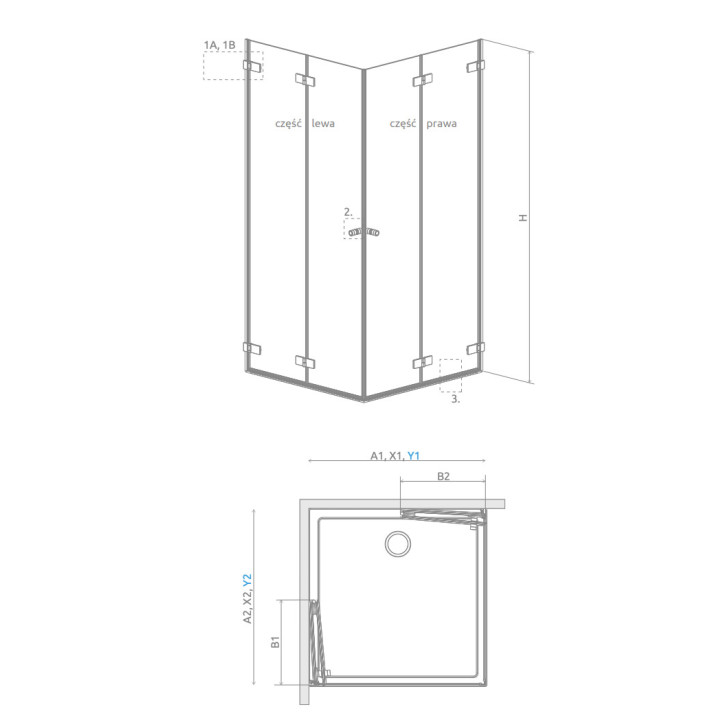 Drzwi prysznicowe do wnęki Radaway Essenza Pro White DWJ 90, prawe, 900x2000mm, biały profil