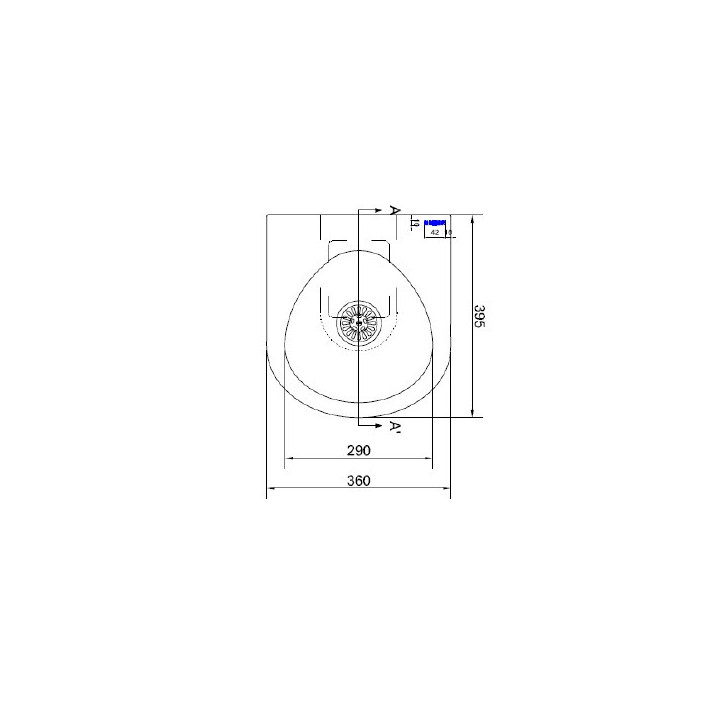 Pisuar wiszący ze stali nierdzewnej, Nofer WC - chrom