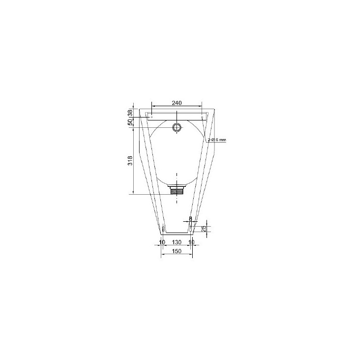 Pisuar wiszący ze stali nierdzewnej, Nofer WC - chrom