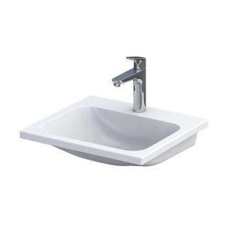 Umywalka nablatowa Oristo UNI Premium, 60x40cm, bez przelewu, ceramiczna, biała