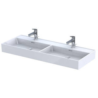 Umywalka meblowa Oristo UNI Bold, 120x46cm, z przelewem, ceramiczna, biała