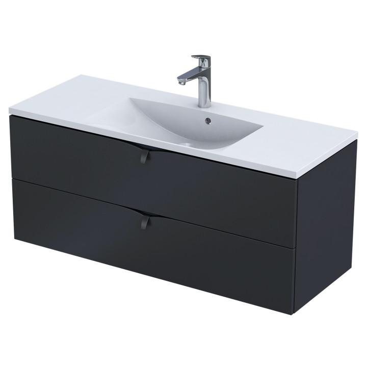 Szafka podumywalkowa Oristo Siena, 120cm, dwie szuflady, ciepły szary mat