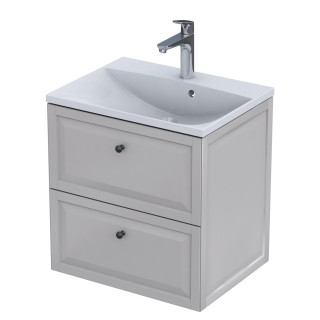 Szafka podumywalkowa Oristo Montebianco, 60cm, dwie szuflady, biały mat