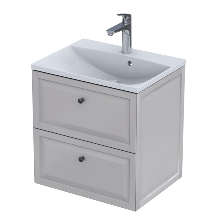 Szafka podumywalkowa Oristo Montebianco, 60cm, dwie szuflady, biały mat