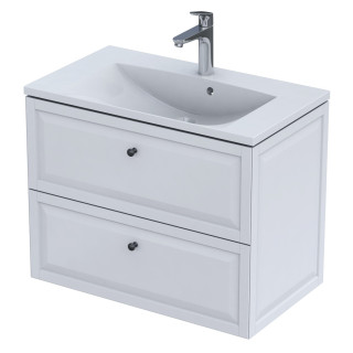 Szafka podumywalkowa Oristo Montebianco, 60cm, dwie szuflady, biały mat