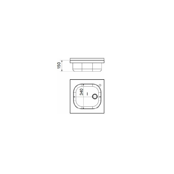 Umywalka stojąca ze stali nierdzewnej z elektroniczną wylewką, Nofer Wash - satyna