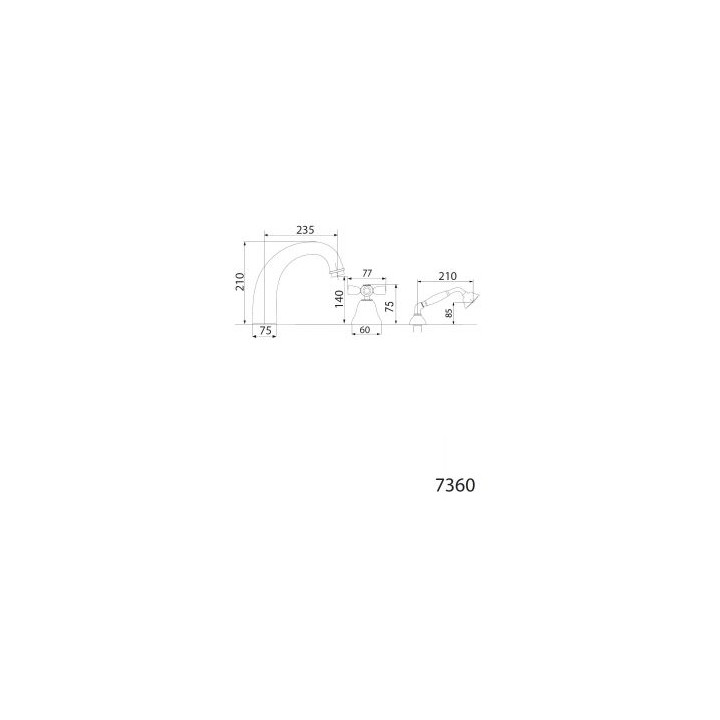 Bateria wannowa 5-otworowa Giulini G. Parigi - sanitbuy.pl