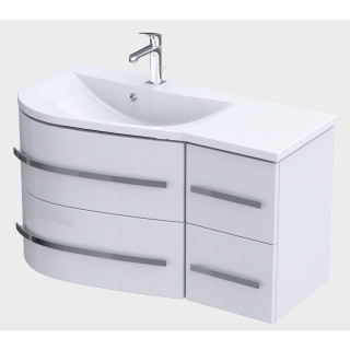 Szafka podumywalkowa Oristo Base, 80cm, dwie szuflady, biały połysk