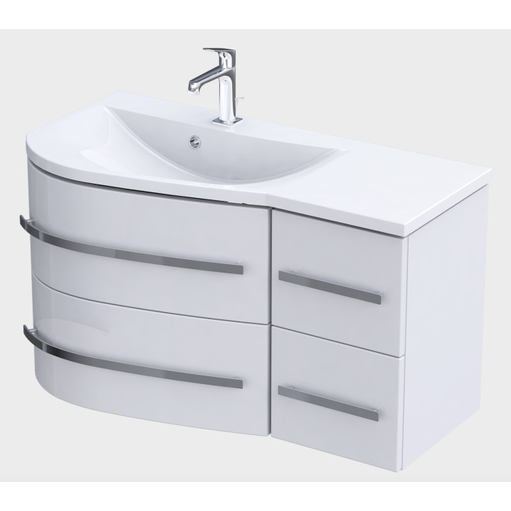 Szafka podumywalkowa Oristo Base, 80cm, dwie szuflady, biały połysk