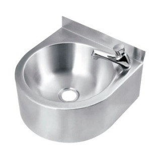 Umywalka naścienna, ze stali nierdzewnej, Nofer Wash - satyna