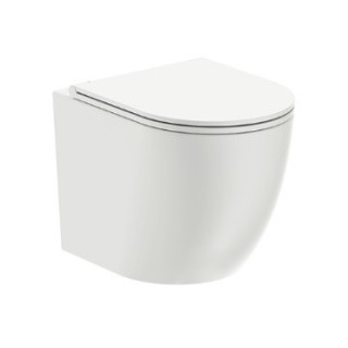 Miska toaletowa wisząca bezkołnierzowa z deską, Omnires Ottawa - biała