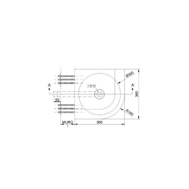 Umywalka naścienna wandaloodporna, ze stali nierdzewnej, Nofer Vandal - satyna