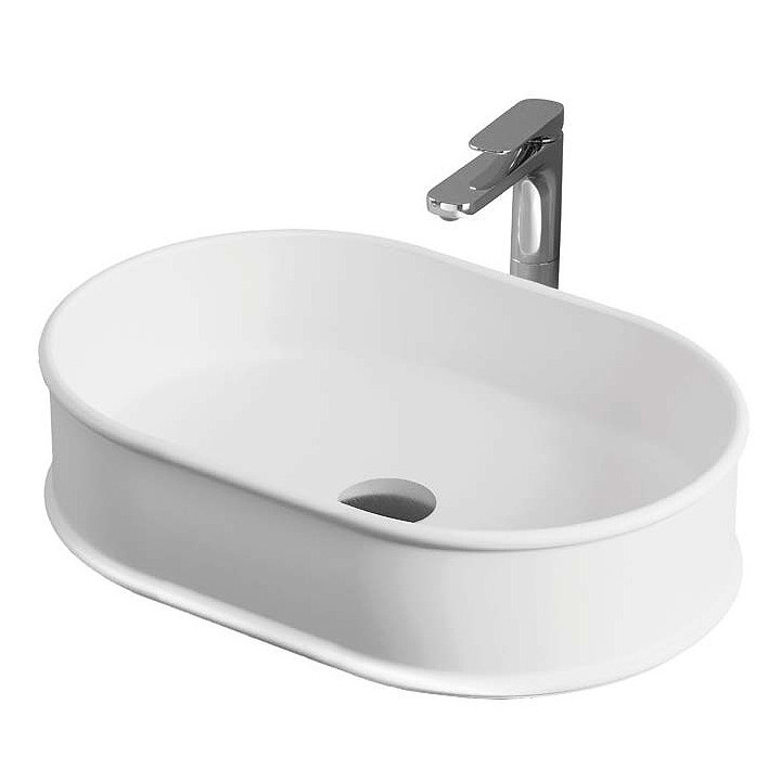 Umywalka nablatowa ArtCeram Atelier, 60x40cm, owalna, bez przelewu, biała