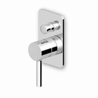 Bateria wannowo-natryskowa Zucchetti Pan, podtynkowa, 2 wyjścia wody, część zewnętrzna, biały mat gofrowany