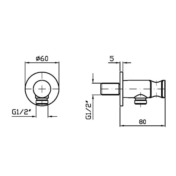 Uchwyt słuchawki Zucchetti Pan, z przyłączem G 1/2, biały matowy gofrowany