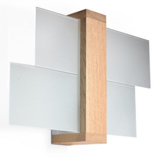 Kinkiet Sollux Ligthing Feniks 1, 30cm, E27 1x60W, drewno wenge