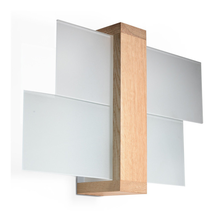 Kinkiet Sollux Ligthing Feniks 1, 30cm, E27 1x60W, drewno wenge