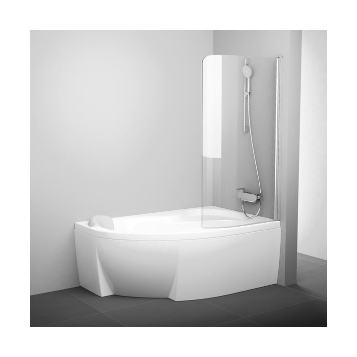 Parawan wannowy Ravak Rosa CVSK1 140/150 R biały + transparent - sanitbuy.pl