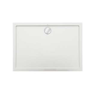 Brodzik prostokątny Roca Aeron, 100x90cm, kompozytowy, Stonex, ultrapłaski, biały