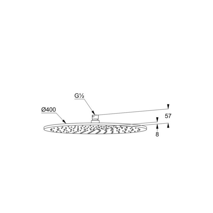 Deszczownica Kludi Freshline 25 cm, przegub kulkowy