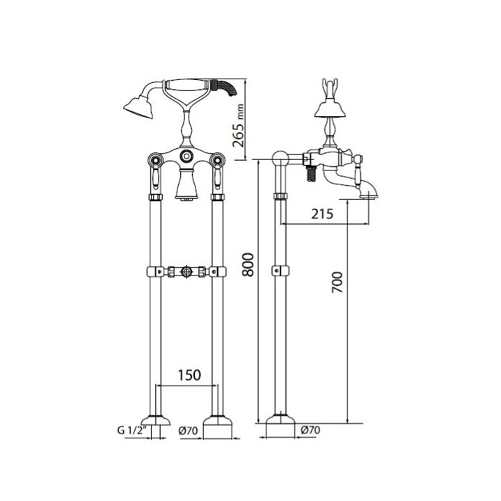 Bateria wannowa Giulini G. Praga- sanitbuy.pl