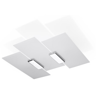 Kinkiet Sollux Ligthing Fabiano, 37cm, E27 2x60W, chrom/biały