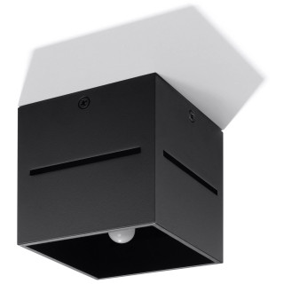 Kinkiet Sollux Ligthing Lobo, 10cm, kwadratowy, G9 1x40W, czarny
