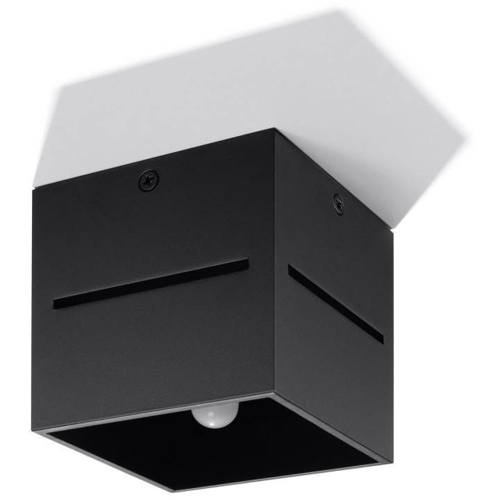 Kinkiet Sollux Ligthing Lobo, 10cm, kwadratowy, G9 1x40W, czarny