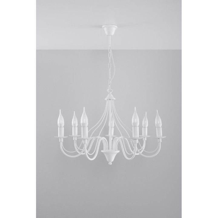 Żyrandol Sollux Ligthing Minerwa 5, 60cm, E14 5x40W, biały
