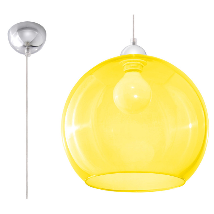 Lampa wisząca Sollux Ligthing Ball, 30cm, E27 1x60W, niebieski