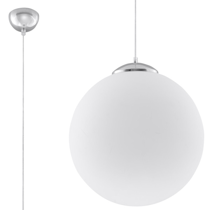 Lampa wisząca Sollux Ligthing Ugo 20, 20cm, E27 1x60W, biały