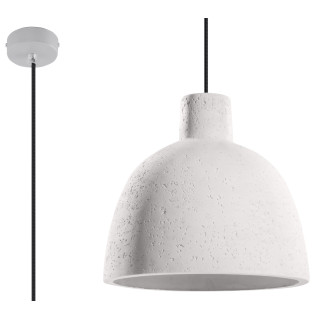 Lampa wisząca Sollux Ligthing Empoli, 17cm, beton, E27 1x60W, szary