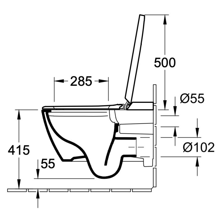 Toaleta myjąca Villeroy & Boch ViClean I100, owalna, 38,5x59,5cm, bezrantowa, CeramicPlus, Weiss Alpin