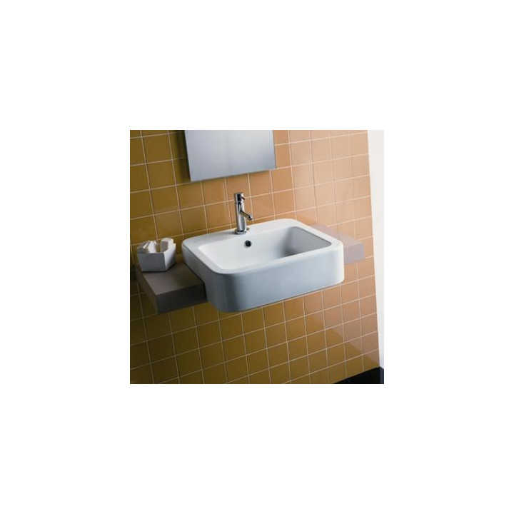 Umywalka Hatria Happy Hour 9:30 Y0M8 półblatowa 48x48 cm- sanitbuy.pl