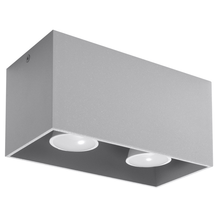 Plafon Sollux Ligthing Quad Maxi, 20cm, GU10 2x6W LED, czarny