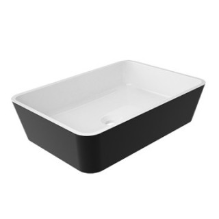 Umywalka nablatowa Omnires PARMAUNBCP PARMA - biało-czarny połysk