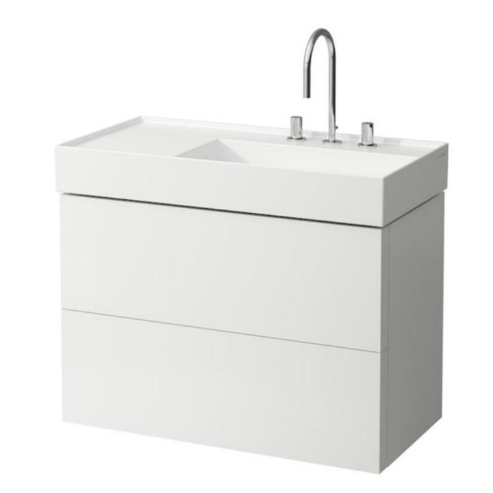 Szafka podumywalkowa Kartell by Laufen, 88x45cm, 2 szuflady, łupek