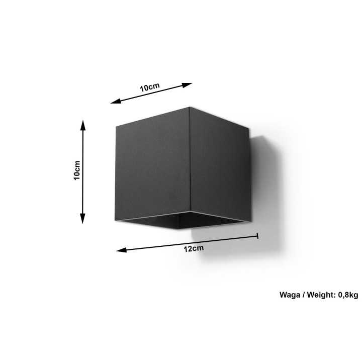 Kinkiet Sollux Ligthing Orbis 1, 10cm, okrągły, G9 1x40W, czarny