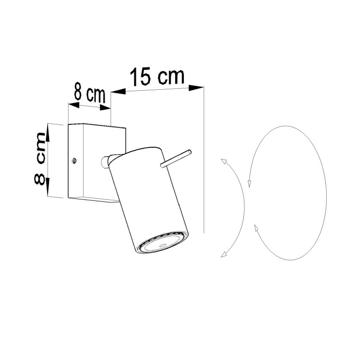 Kinkiet Sollux Ligthing Oculare, 10x15cm, 1xGU10 LED 6W, biały