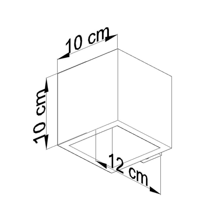 Kinkiet Sollux Ligthing Quad, 12cm, beton, kwadratowy, 1xG9 LED 4,5W, szary