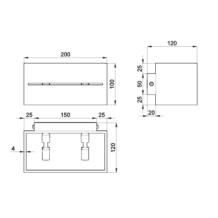 Kinkiet Sollux Lighting Quad Maxi, 20x12cm, 2xG9 40W, biały