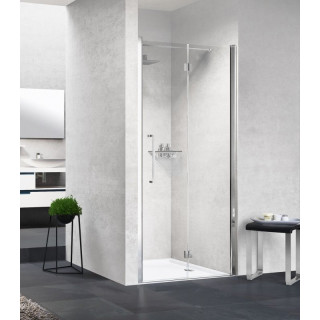 Drzwi prysznicowe Novellini Young 2.0 1BS, 94-98cm, prawe, składane, szkło przeźroczyste, profil chrom