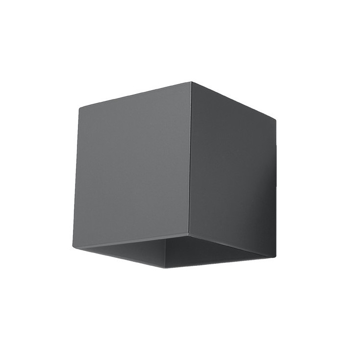 Kinkiet Sollux Ligthing Quad, 12cm, beton, kwadratowy, 1xG9 LED 4,5W, szary