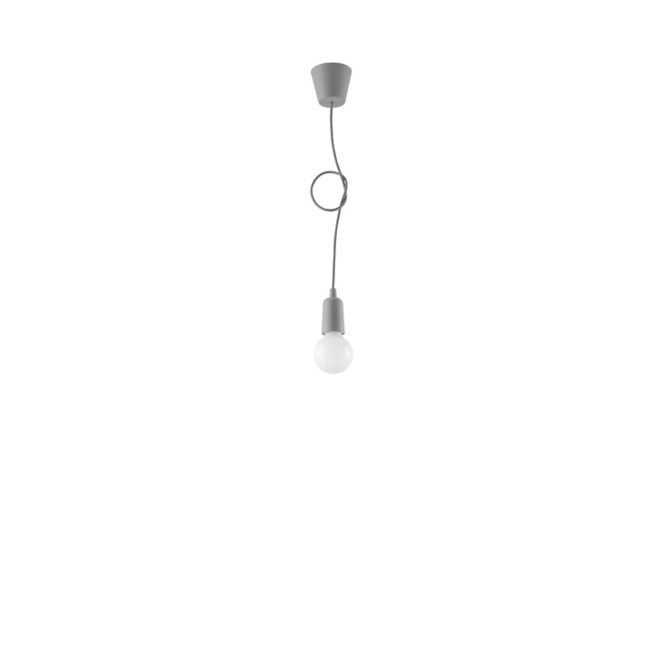 Lampa wisząca Sollux Ligthing Diego 1, 9cm, 1xE27 60W, czarny
