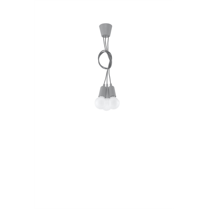 Lampa wisząca Sollux Ligthing Diego 3, 16cm, 3xE27 60W, czarny