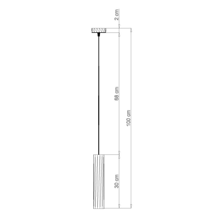 Lampa wisząca Sollux Ligthing Pablo, 8cm, GU10 1x40W, czarny/naturalne drewno