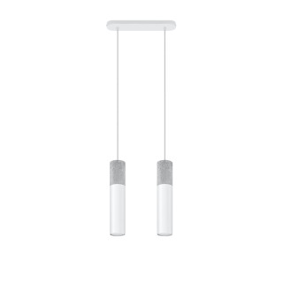 Lampa wisząca Sollux Ligthing Borgio 1, 8cm, GU10 1x40W, biały/beton