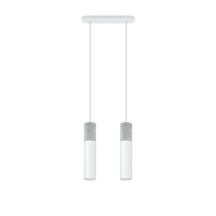 Lampa wisząca Sollux Ligthing Borgio 1, 8cm, GU10 1x40W, biały/beton