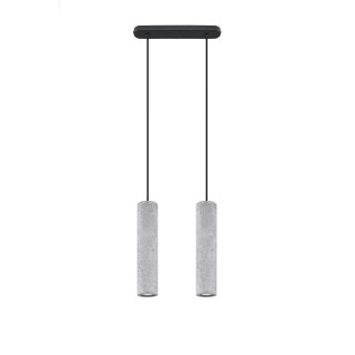 Lampa wisząca Sollux Ligthing Luvo 1, 8cm, GU10 1x40W, czarny/beton