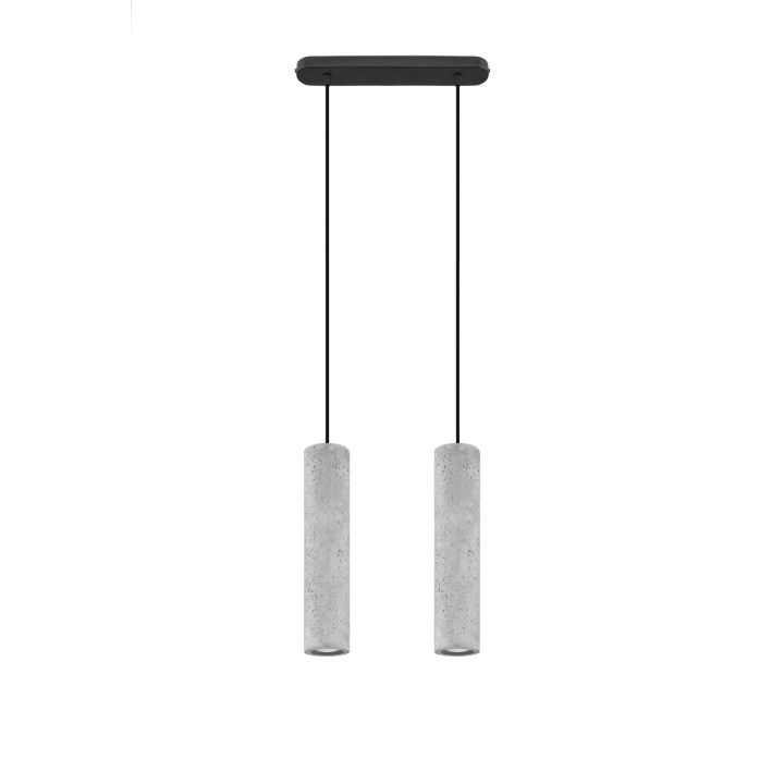 Lampa wisząca Sollux Ligthing Luvo 1, 8cm, GU10 1x40W, czarny/beton